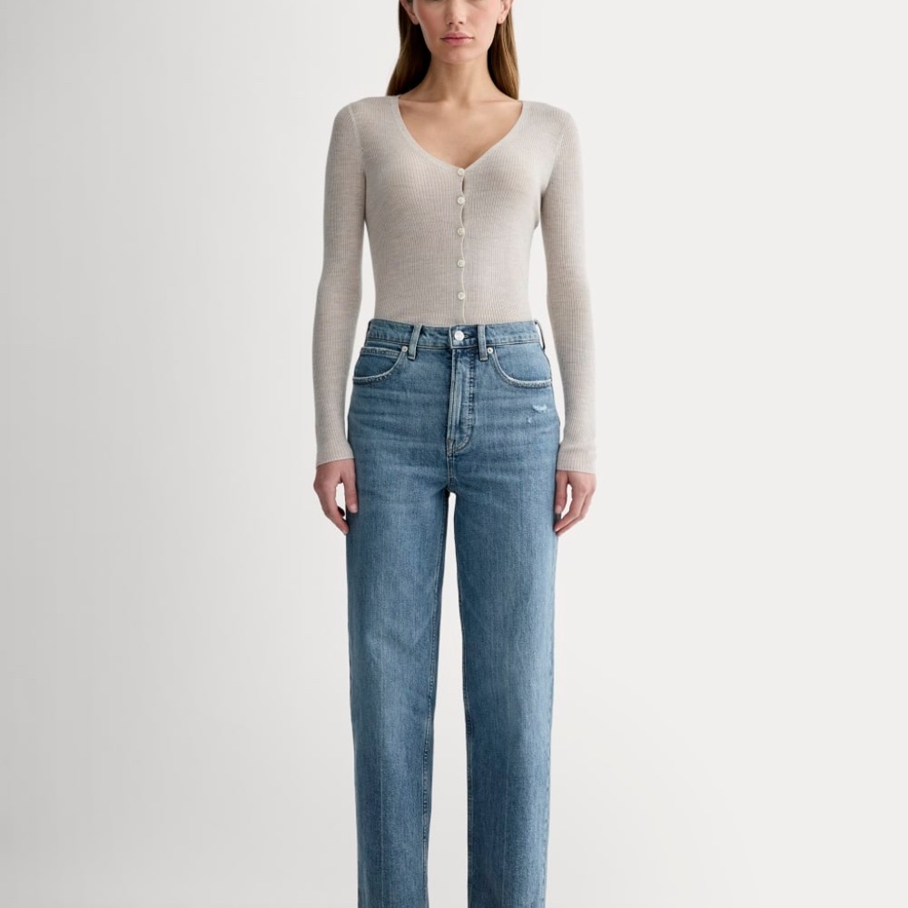 Everlane Women's Way-High® Jean in Distressed, Size 31, Cotton - Picture 2 of 6